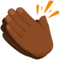 Clapping Hands - Medium Black emoji on Messenger